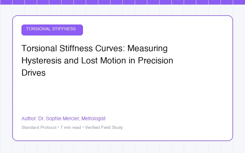 Torsional Stiffness Curves: Measuring Hysteresis and Lost Motion in Precision Drives