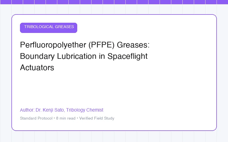 Perfluoropolyether (PFPE) Greases: Boundary Lubrication in Spaceflight Actuators
